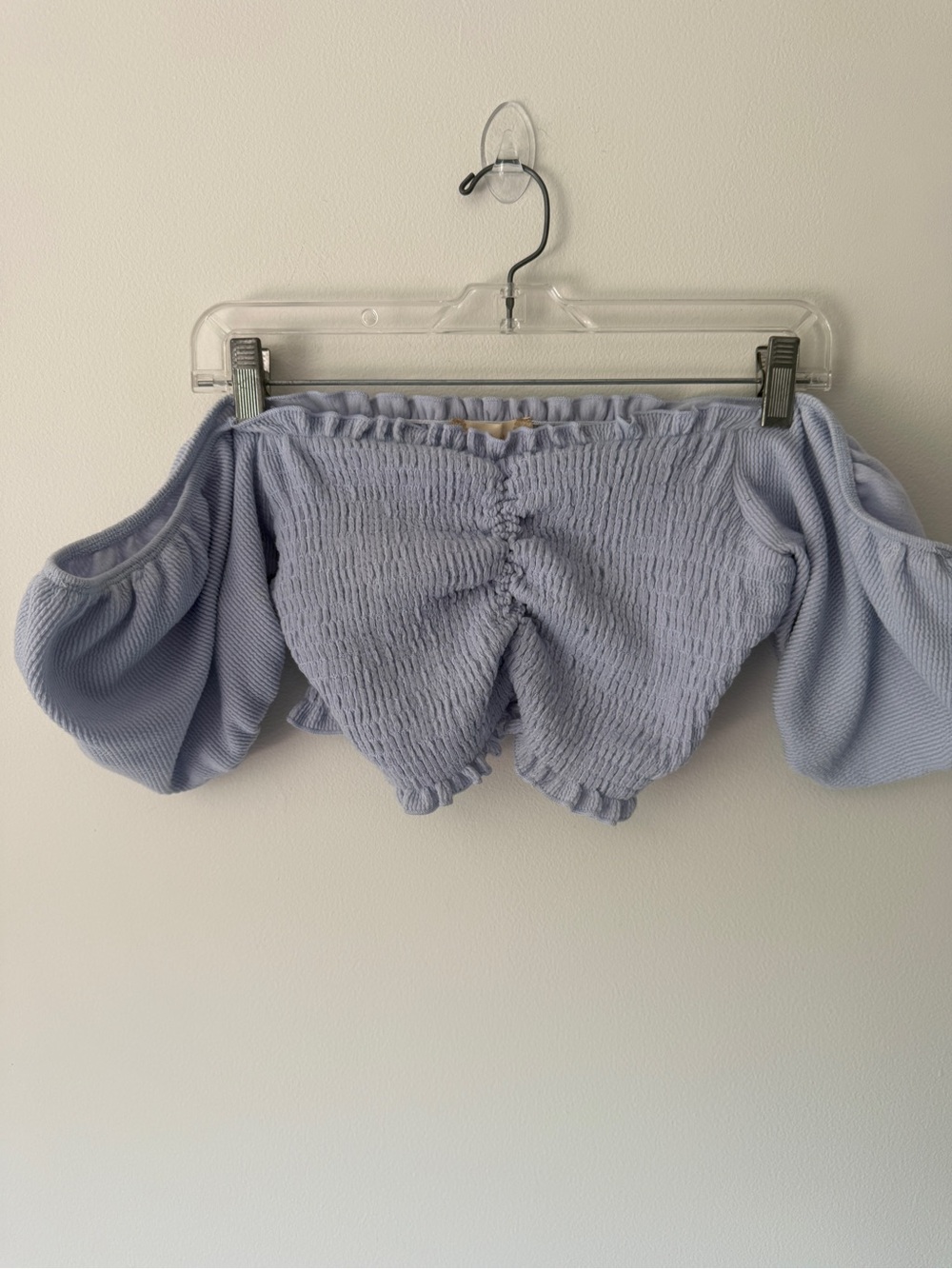 Altar'd State Light Lavender Smocked Off-Shoulder Top